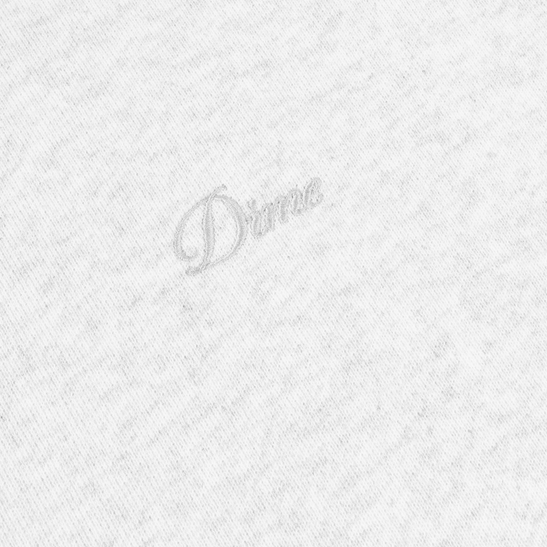 Dime Cursive Small Logo Heavyweight Zip Hoodie - Ash