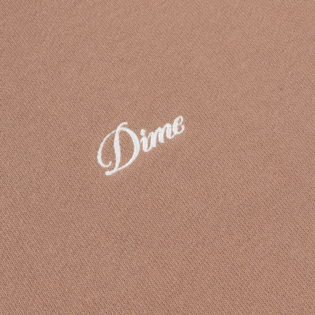 Dime Cursive Small Logo Hoodie - Sepia