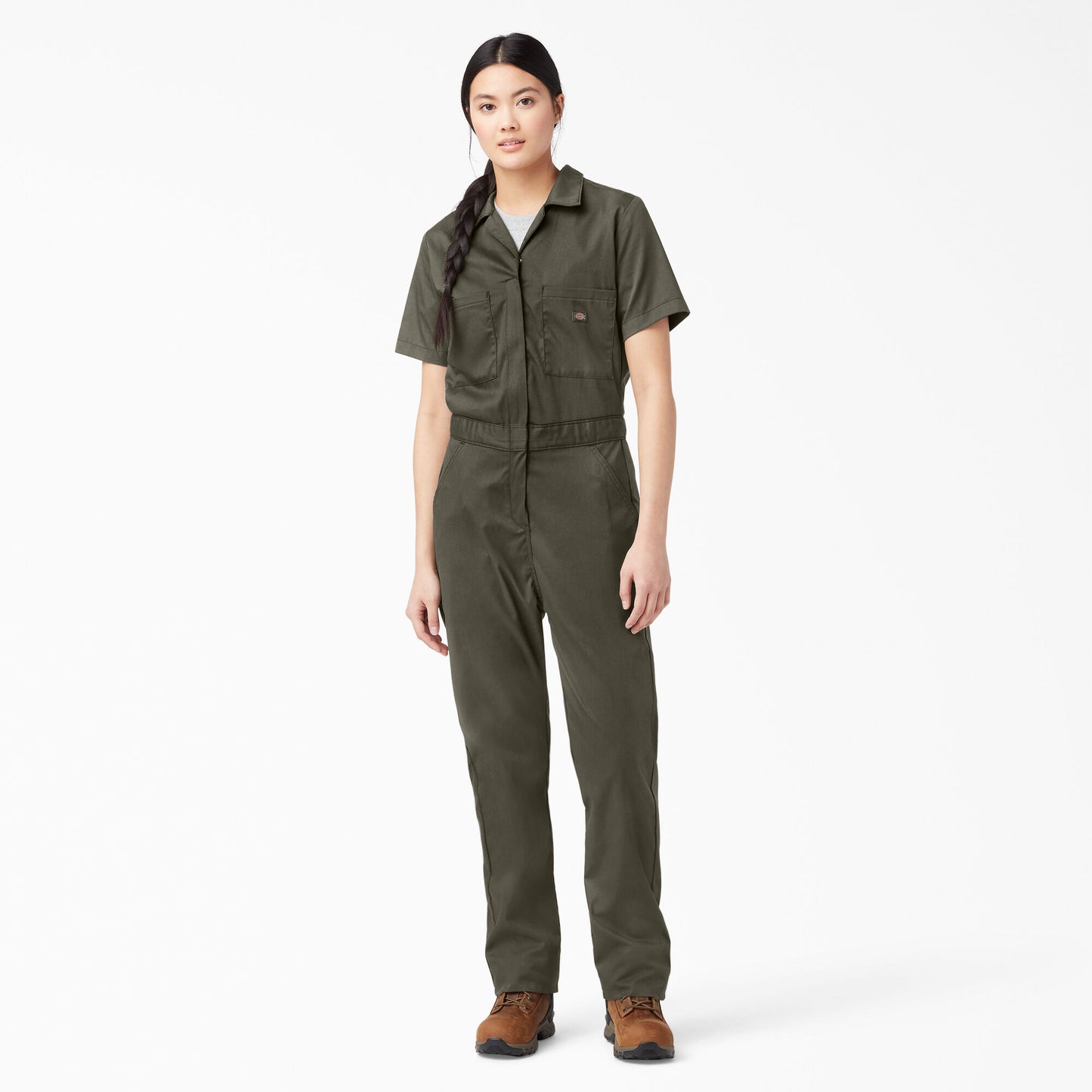 Dickies Women's Short Sleeve Coveralls - Moss Green