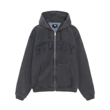 Load image into Gallery viewer, Stussy Faded Graphic Zip Hoodie - Faded Black