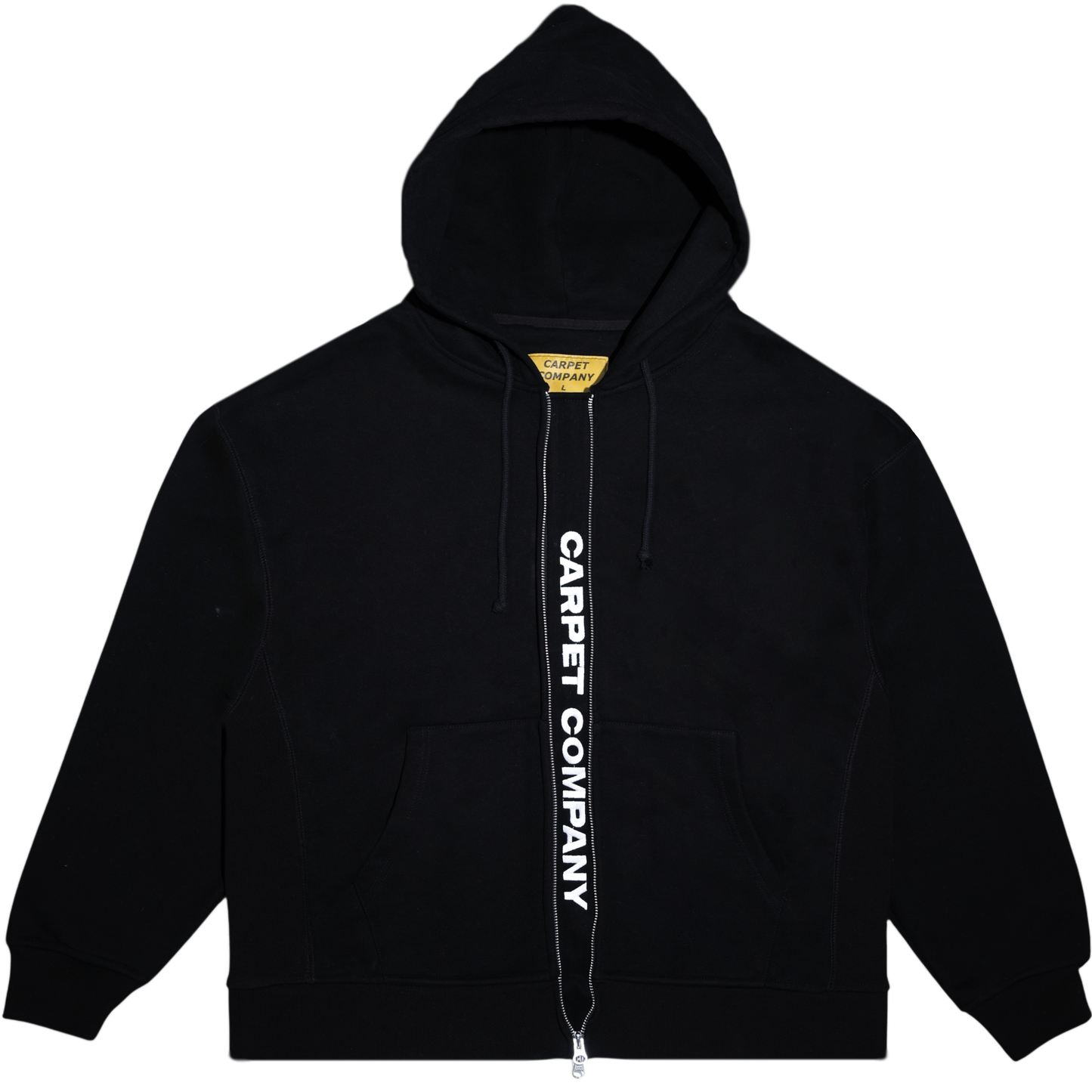 Carpet Company Fake Zip Hoodie - Black