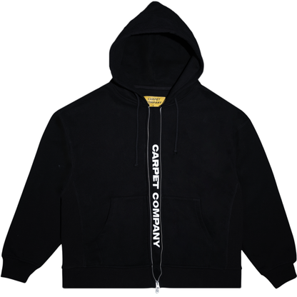 Carpet Company Fake Zip Hoodie - Black