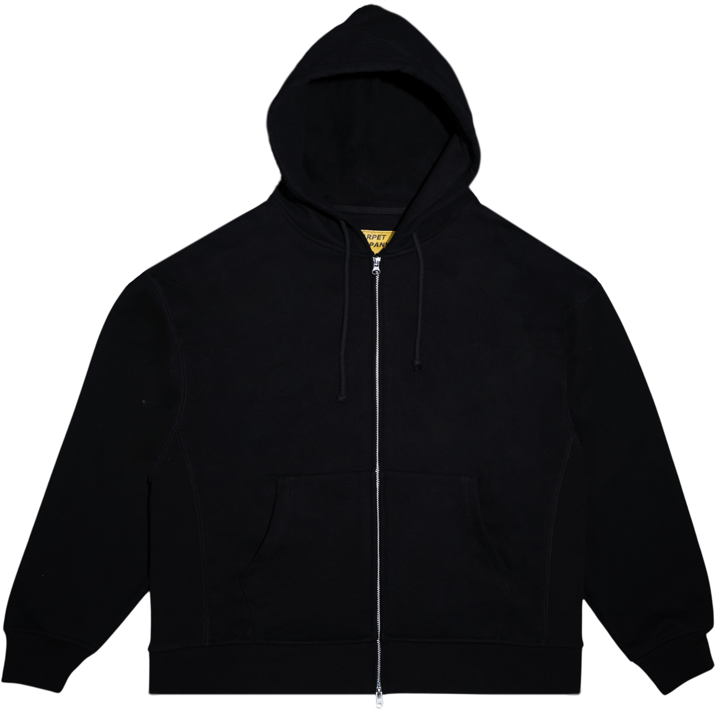 Carpet Company Fake Zip Hoodie - Black
