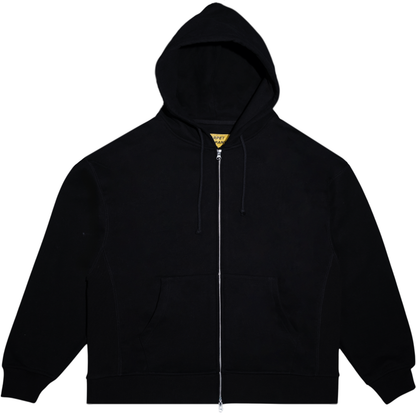 Carpet Company Fake Zip Hoodie - Black