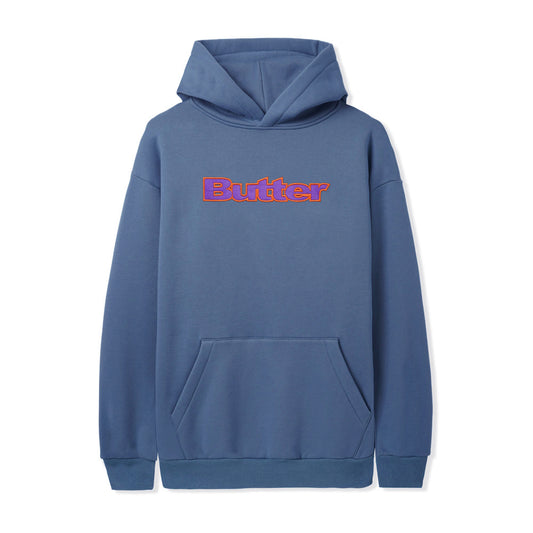 Butter Goods Felt Logo Applique Hoodie - Denim