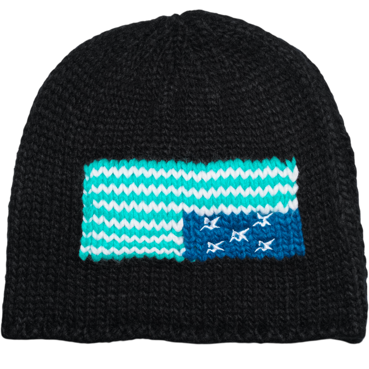Carpet Company Knit Flag Beanie - Black