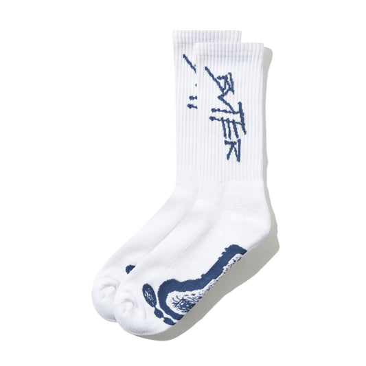 Butter Goods Footprints Socks - White