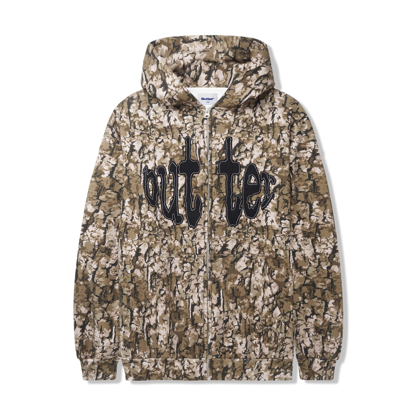 Butter Goods Frenzy Zip Hoodie - Tan Camo