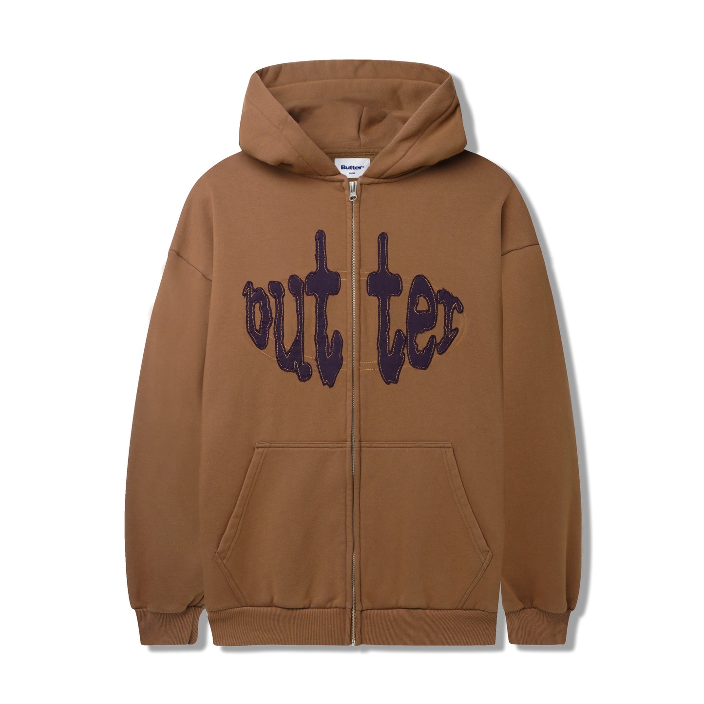 Butter Goods Frenzy Zip Hoodie - Cognac