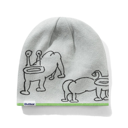 Butter Goods x Daniel Johnston Frog Reversible Beanie - Lime/Grey