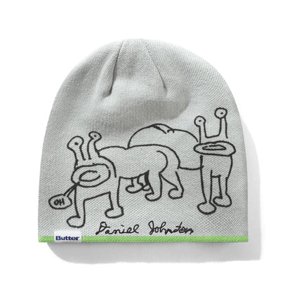 Butter Goods x Daniel Johnston Frog Reversible Beanie - Lime/Grey