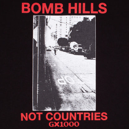 GX1000 Bomb Hills Not Countries Tee - Black/Red