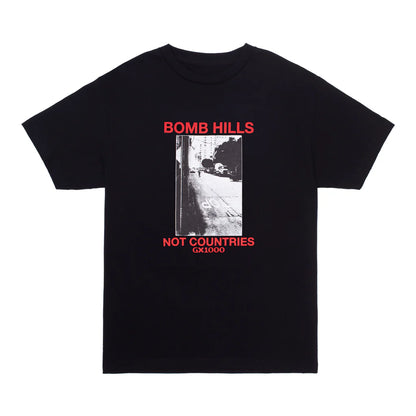 GX1000 Bomb Hills Not Countries Tee - Black/Red