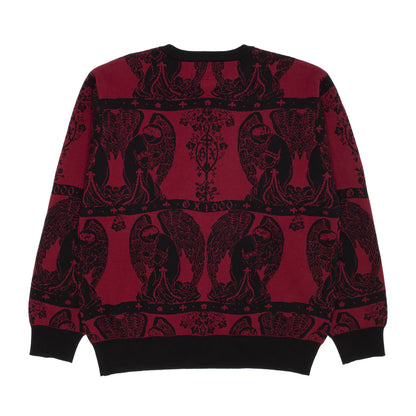 GX1000 Jaquard Knit Angel Sweater - Black/Maroon