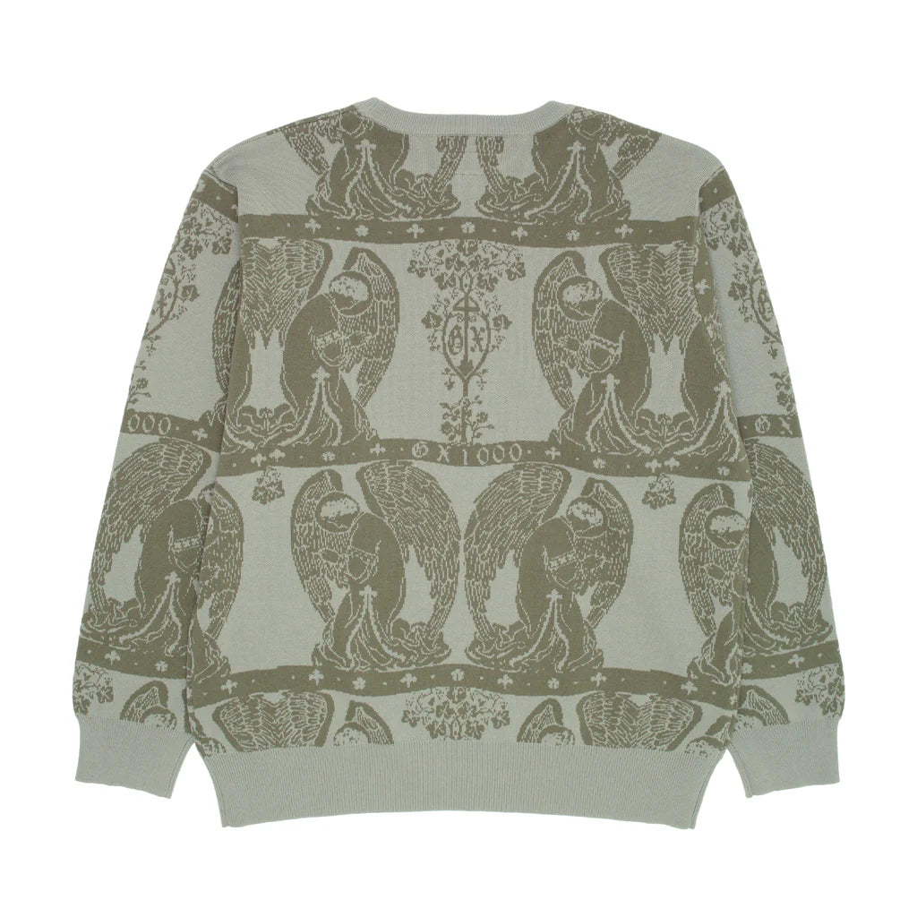 GX1000 Jaquard Knit Angel Sweater - Grey/Green
