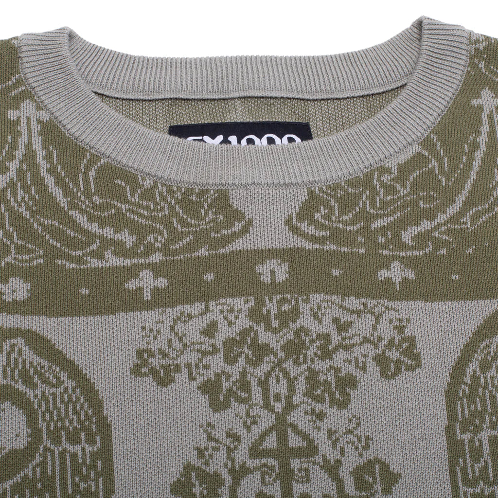GX1000 Jaquard Knit Angel Sweater - Grey/Green