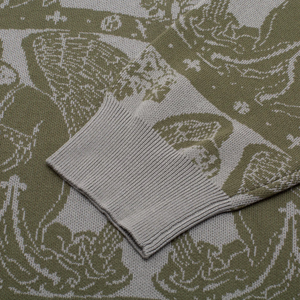GX1000 Jaquard Knit Angel Sweater - Grey/Green