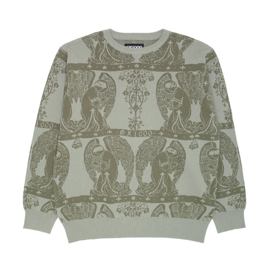 GX1000 Jaquard Knit Angel Sweater - Grey/Green