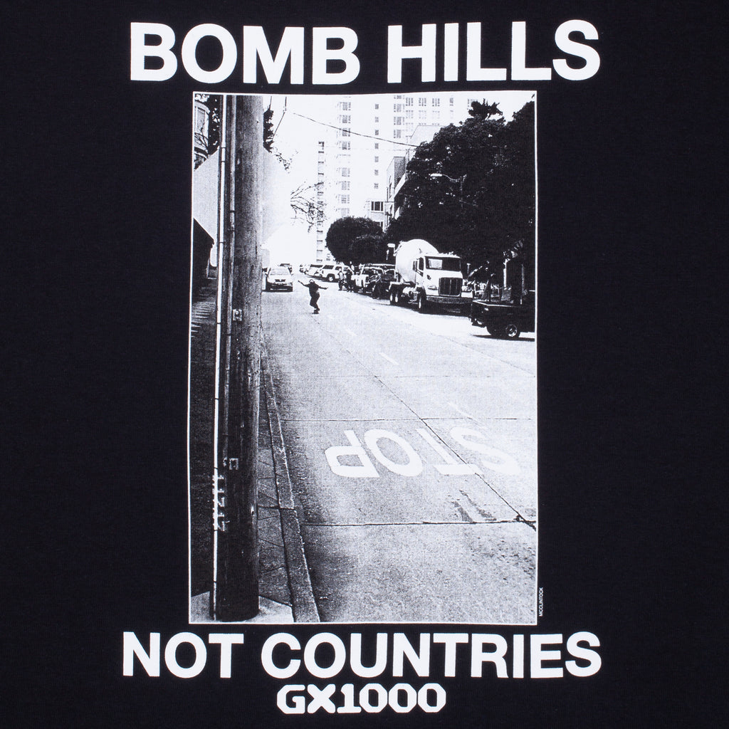 GX1000 Bomb Hills Not Countries Tee - Black/White