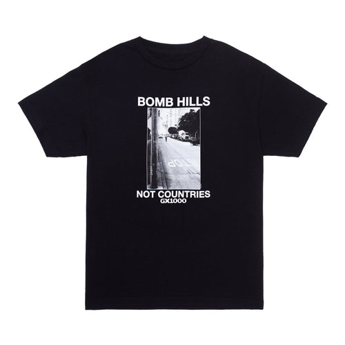 GX1000 Bomb Hills Not Countries Tee - Black/White