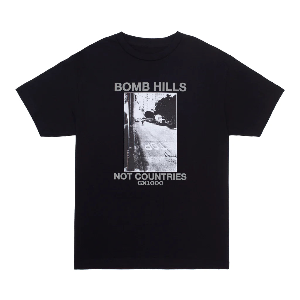 GX1000 Bomb Hills Not Countries Tee - Black/Grey