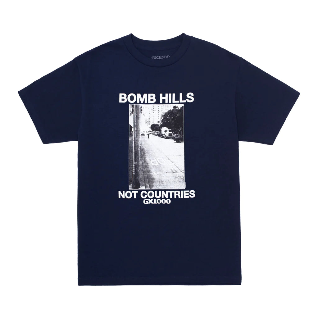 GX1000 Bomb Hills Not Countries Tee - Navy