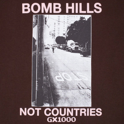 GX1000 Bomb Hills Not Countries Hoodie - Brown/Rose