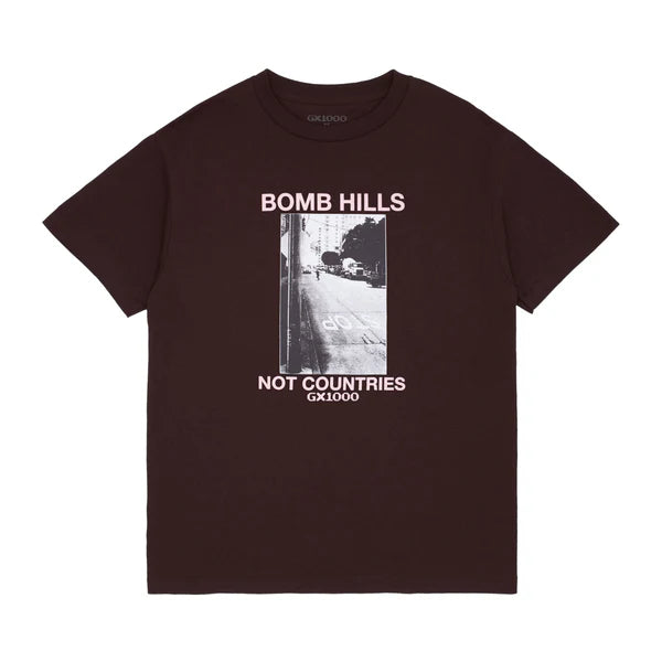 GX1000 Bomb Hills Not Countries Tee - Brown/Rose