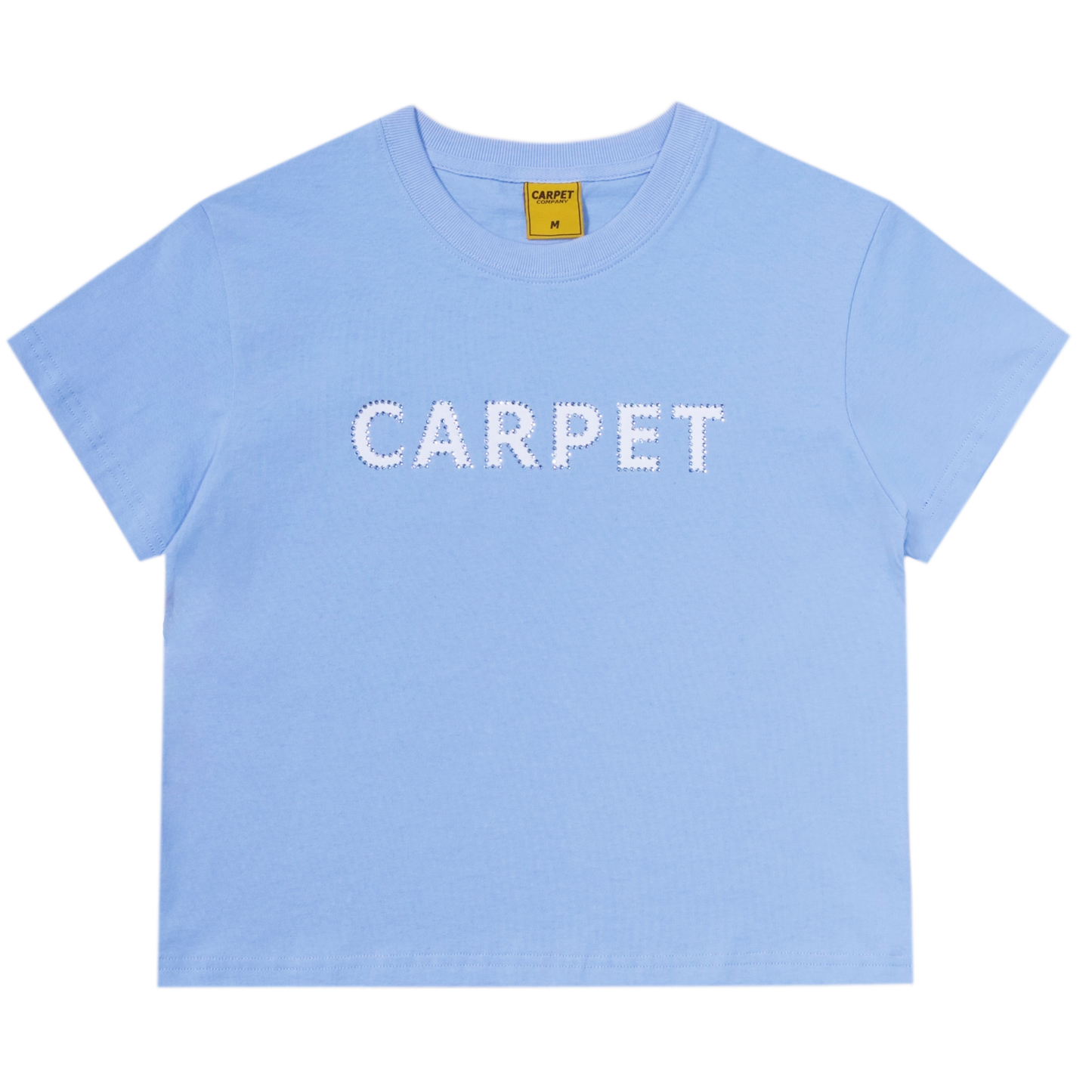 Carpet Company Girl Rhinestone Tee - Carolina Blue