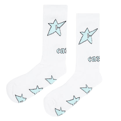 Carpet Company C-Star Glow In The Dark Sock - White