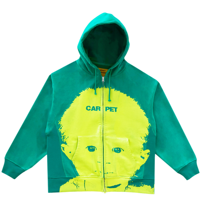 Carpet Company Babyphat Double Zip Hoodie - Clover Green