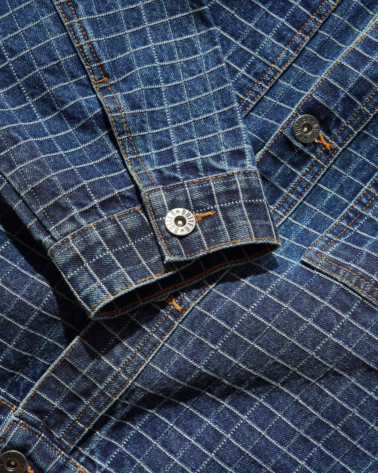 Butter Goods Grid Denim Jacket - Indigo
