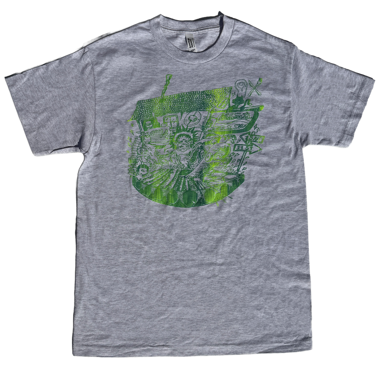 Ninetimes Grill Master Tee - Ash/Poprocks