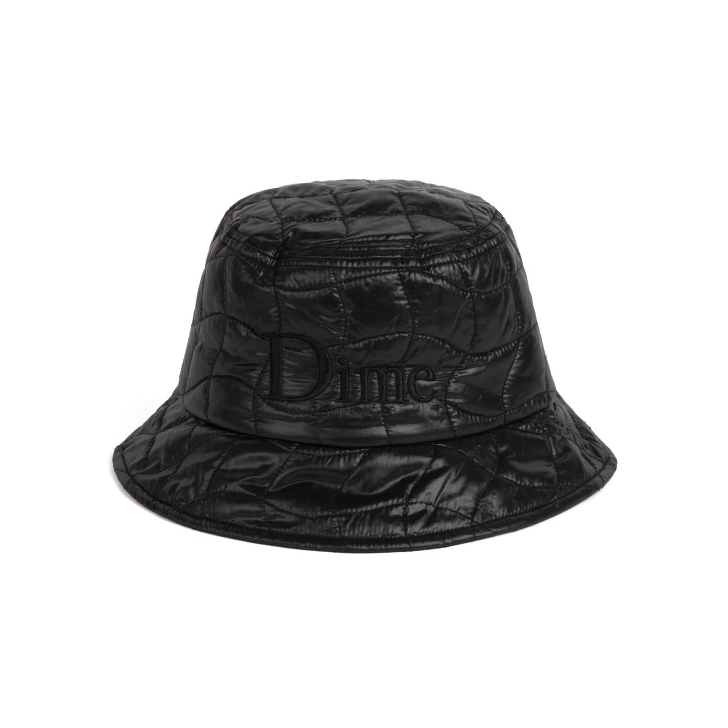 Dime Quilted Outline Bucket Hat - Black