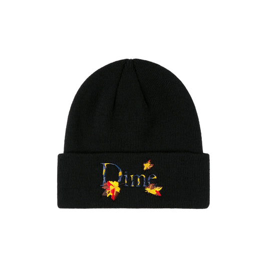 Dime Classic Leafy Fold Beanie - Black