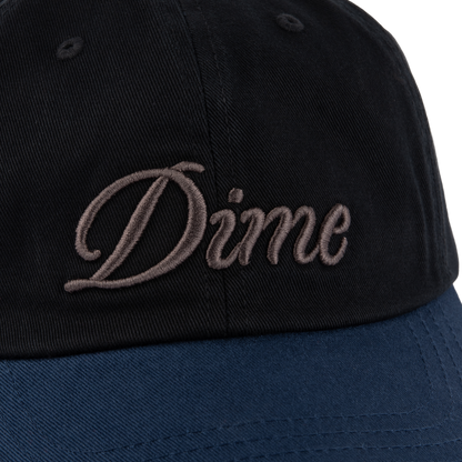 Dime Cursive Low Pro Cap - Black/Midnight