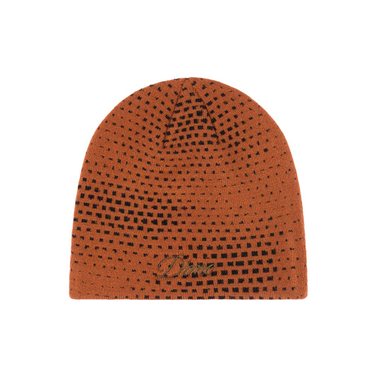 Dime Pixel Skully Beanie - Copper