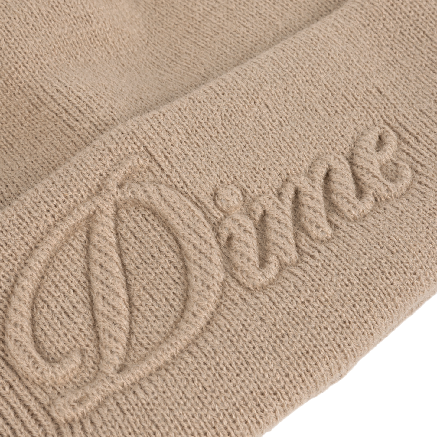 Dime Cursive Fold Beanie - Tan