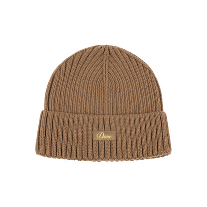 Dime Cursive Rib Beanie - Coffee