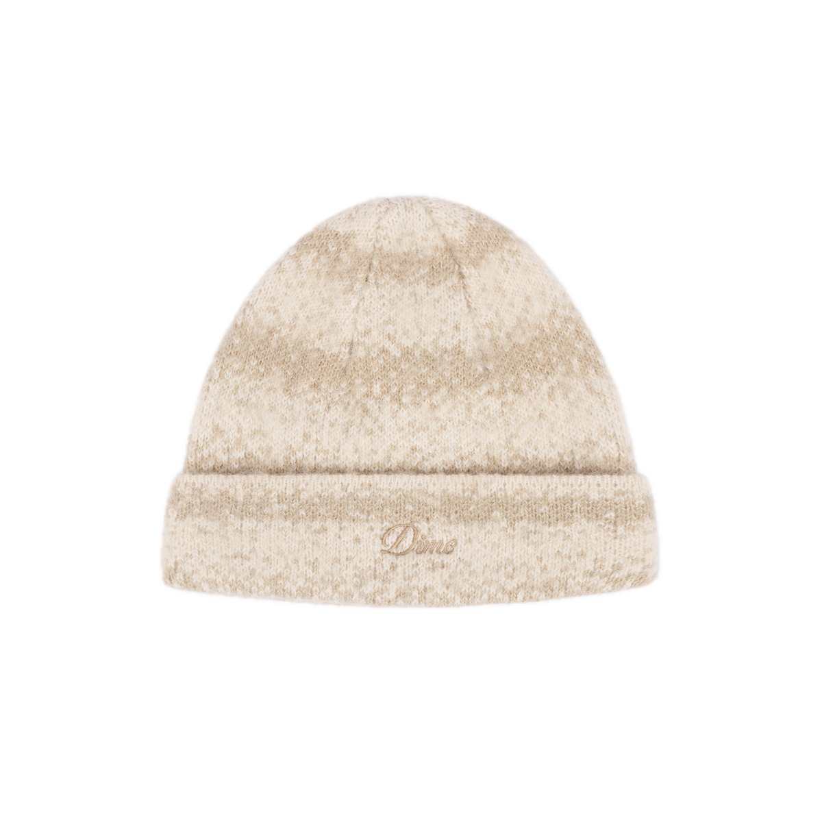 Dime Mohair Striped Beanie - Cream