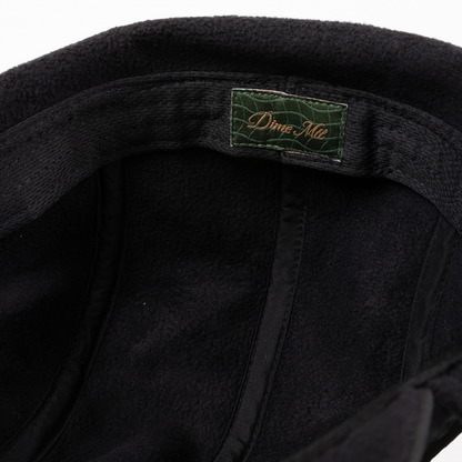 Dime Cursive Earflap Cap - Black