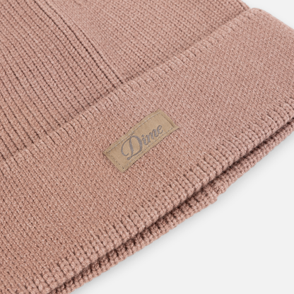 Dime Cursive Rib Beanie - Camel