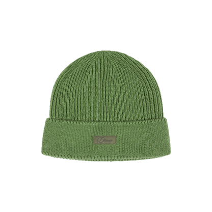 Dime Cursive Rib Beanie - Khaki Green
