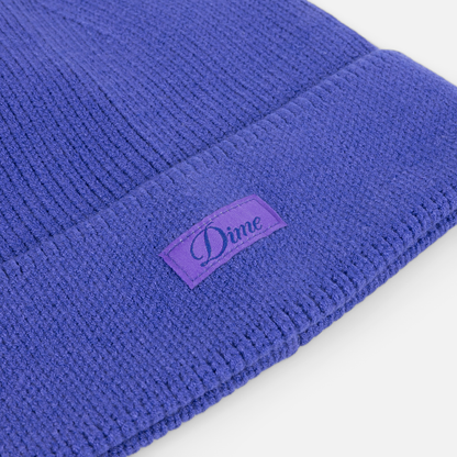Dime Cursive Rib Beanie - Purple