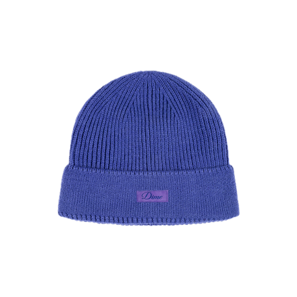 Dime Cursive Rib Beanie - Purple
