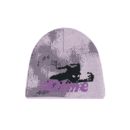 Dime Final Skull Cap Beanie - Purple