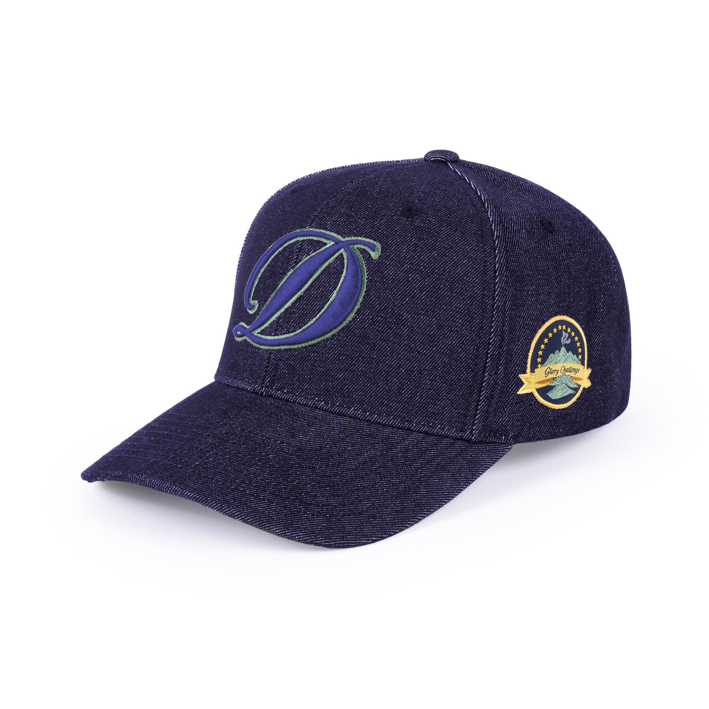 Dime Cursive D Full Fit Cap - Indigo Denim