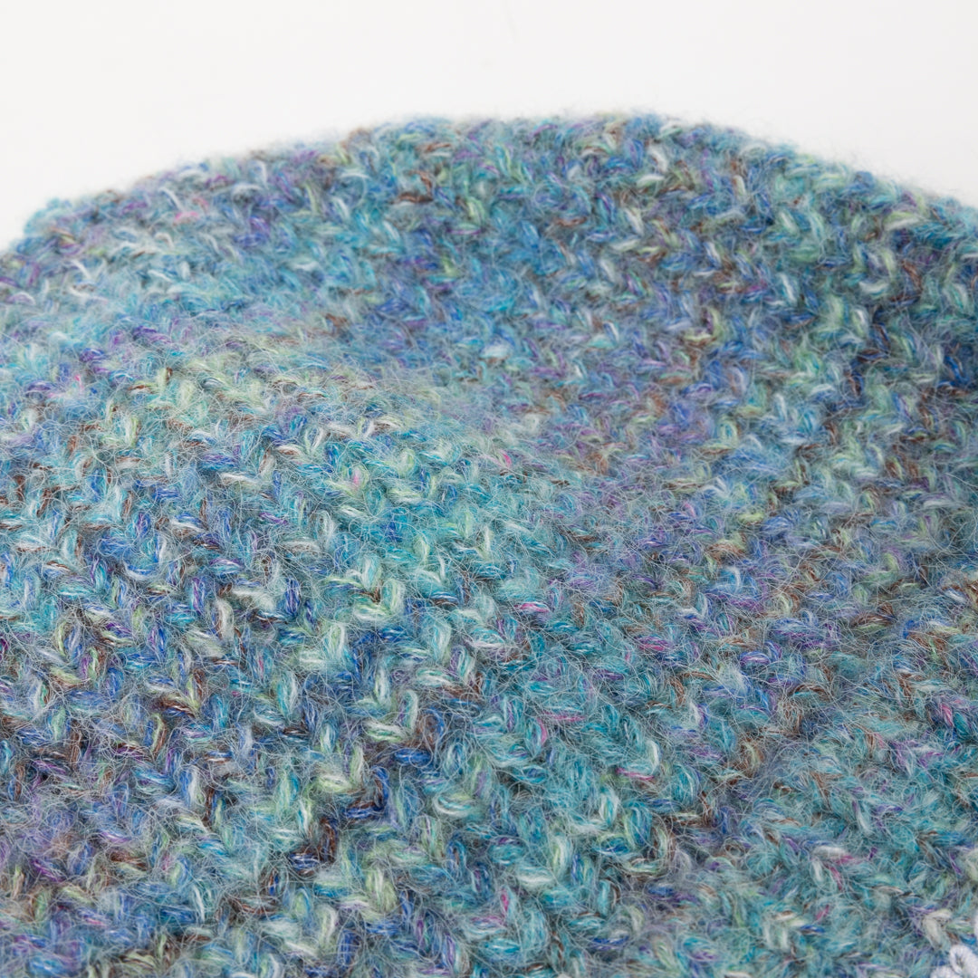 Dime Fuzzy Fold Beanie - Blue Multi