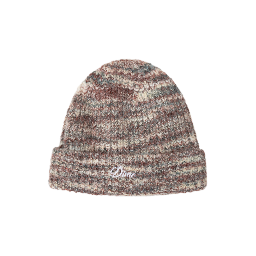 Dime Fuzzy Fold Beanie - Blush Multi