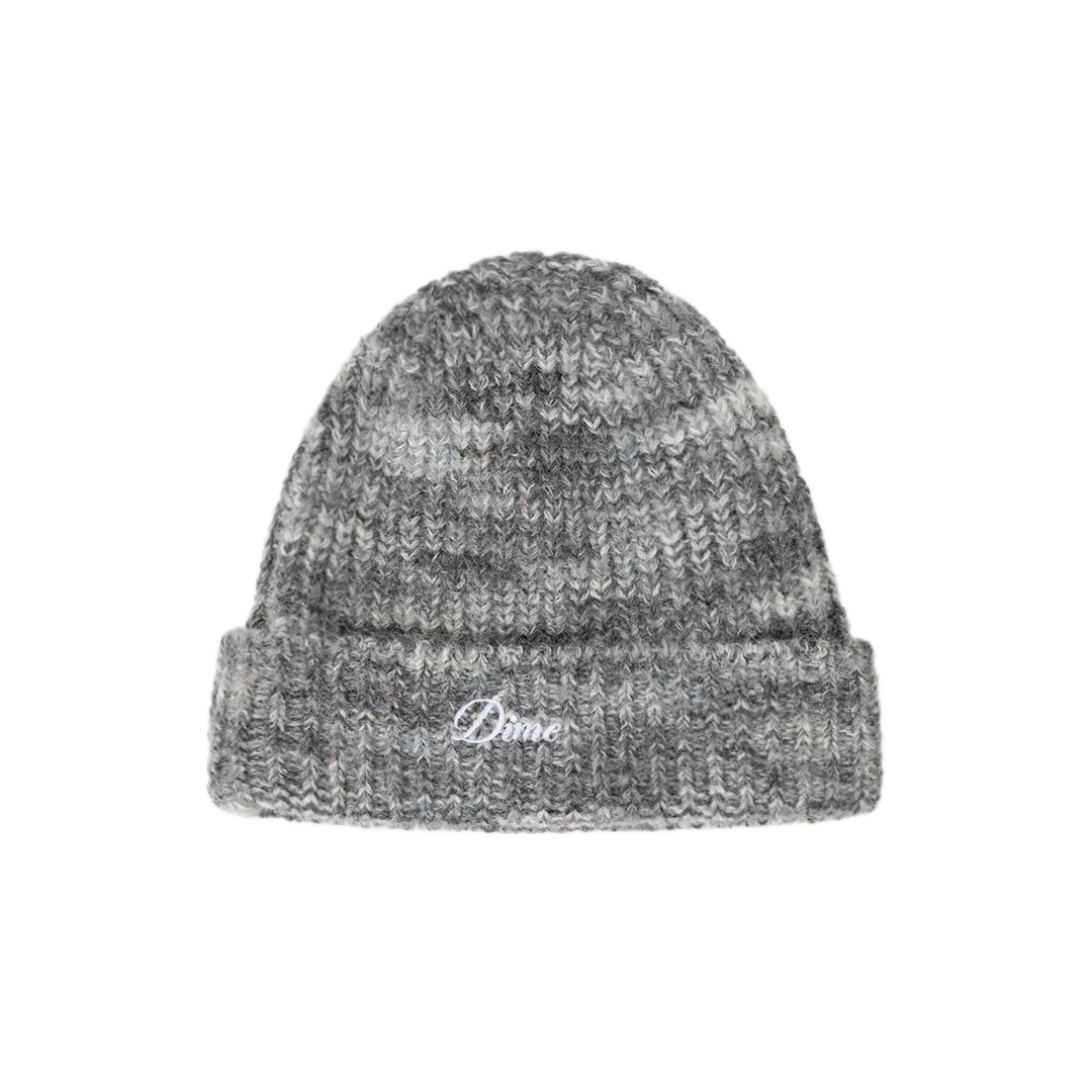 Dime Fuzzy Fold Beanie - Charcoal Multi